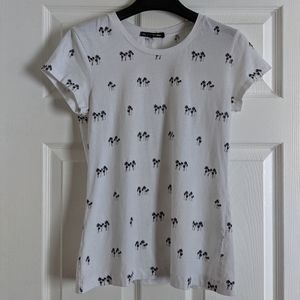 Rag & Bone White T-shirt w/ Palm Trees / Size XS